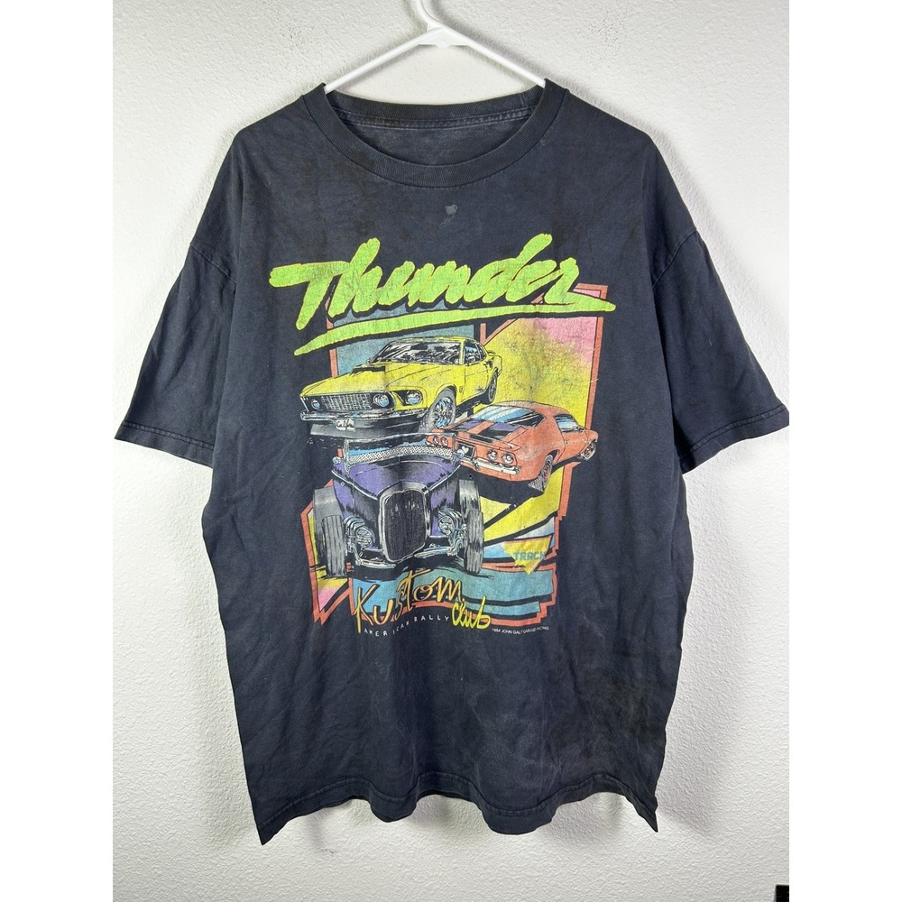 Vtg 1984 John Galt Garage Racing Thunder American Rally Kustom Club